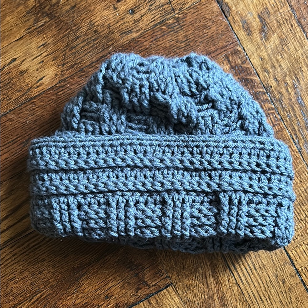 Cozy Gray Knit Beanie